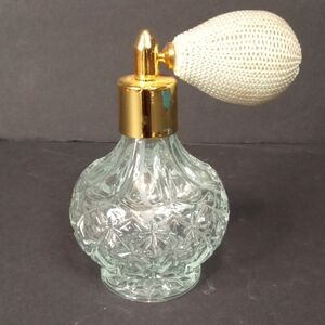 Vintage Gold and Clear Glass Perfume Atomizer